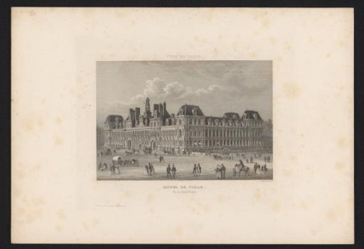 View of the Hôtel de Ville in Paris