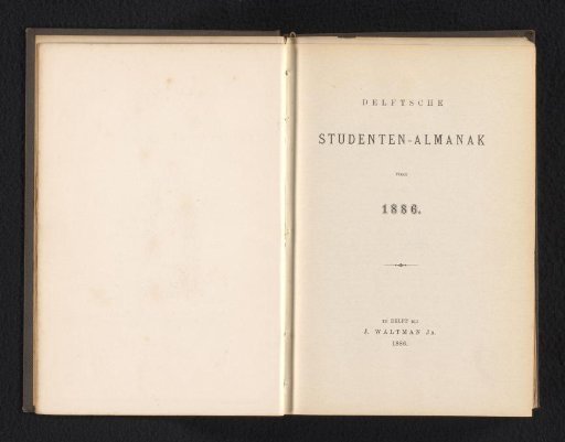 Delft student almanac for 1886