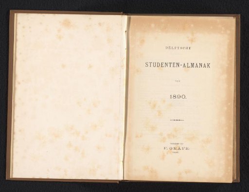 Delft Student Almanac for 1890