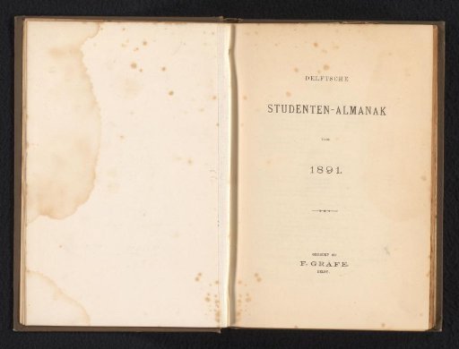 Delft Student Almanac for 1891