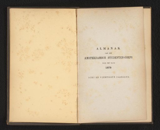 Almanac of the Amsterdam Student Corps for the year 1879