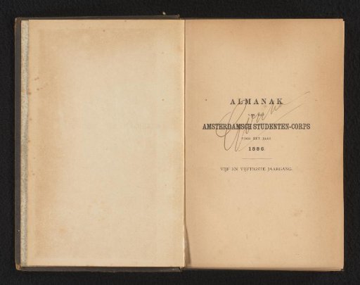 Almanac of the Amsterdam Student Corps for the year 1886