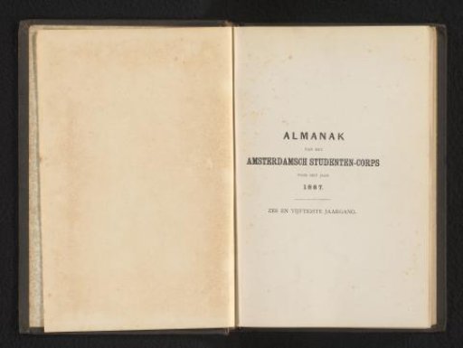 Almanac of the Amsterdam Student Corps for the year 1887