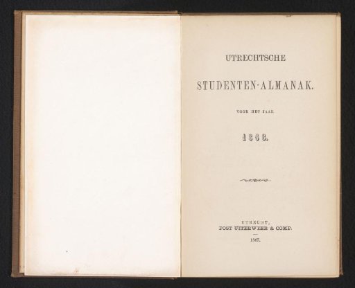 Utrecht Student Almanac for the year 1868