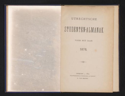 Utrecht Student Almanac for the Year 1878