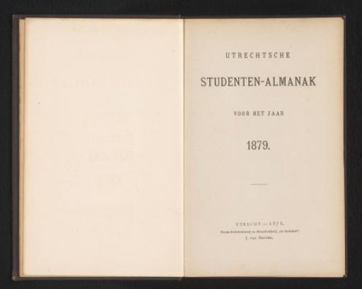 Utrecht Student Almanac for the Year 1879