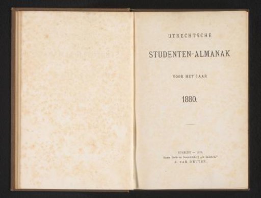 Utrecht Student Almanac for the year 1880
