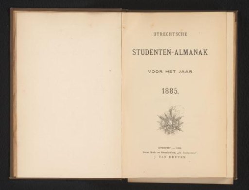 Utrecht Student Almanac for the year 1885