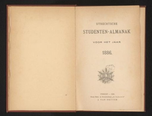 Utrecht Student Almanac for the year 1886