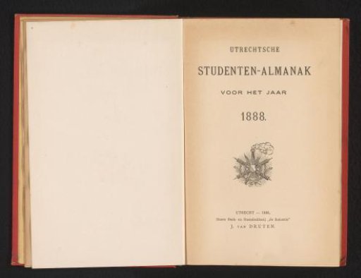 Utrecht Students' Almanac for the year 1888