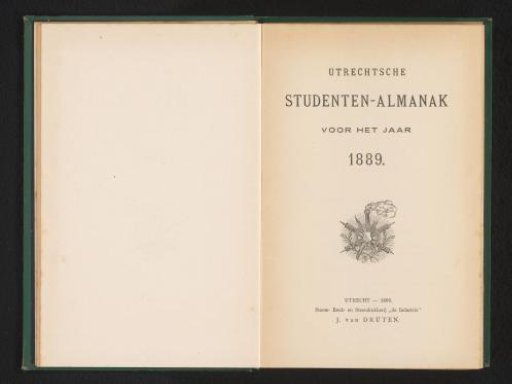 Utrecht Student Almanac for the Year 1889