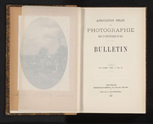 Association belge de photographie bulletin 10th year: 1883