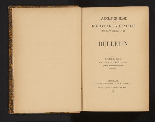 Association belge de photographie bulletin 16e année: 1889