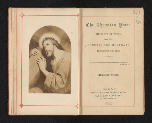 The Christian year : thoughts in verse for the sundays and holydays throughout the year