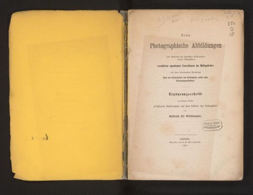 Ten photographic illustrations to prove the favorable healing results of my treatment of old spontaneous luxations of the hip joint, with a historical introduction on the progress of orthopedics, plus two case histories: supplementary writing to my work "Practical Experiences