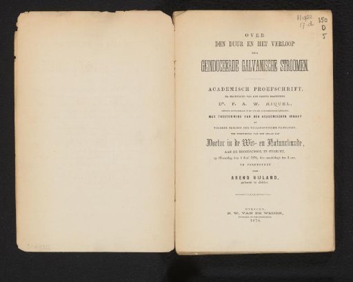 On the duration and course of induced galvanic currents