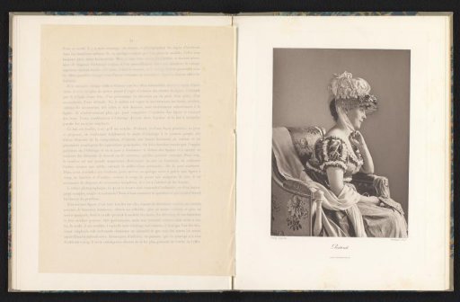 Portrait of an unknown woman with a hat in a chair