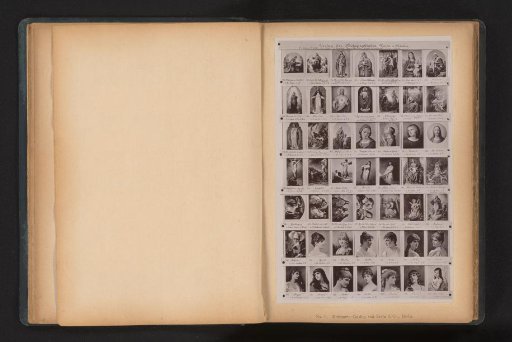 Photographic reproductions of 49 painted portraits of saints and unknown women