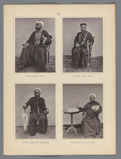 Four Portraits of Men, Two Sayyids, a Mu'èddin (Caller to Prayer) and a Katib (Clerk to the Grand Sharif)