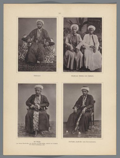 Four Portraits of Men, a Meccan Man, Two Merchants, Ali Rèjjis and a Mu'èddin