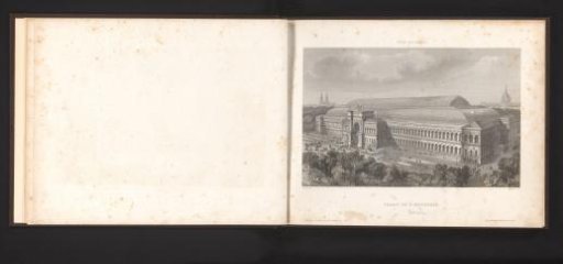 Gezicht op het Palais de l'Industrie