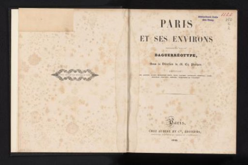 Paris and its environs reproduced by daguerreotype