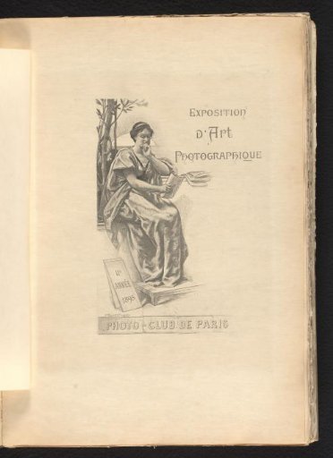 Design for the catalog cover of a photography exhibition by the Photo-club de Paris