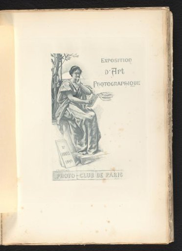 Design for the catalog cover of a photography exhibition by the Photo-club de Paris
