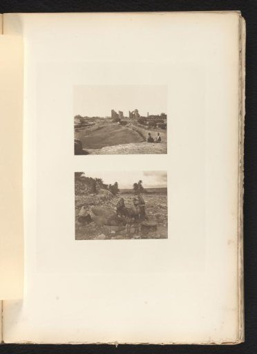Three women and a donkey at a water source in Africa