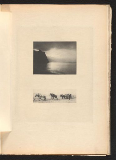 Cart Drawn by Three Horses in the Countryside