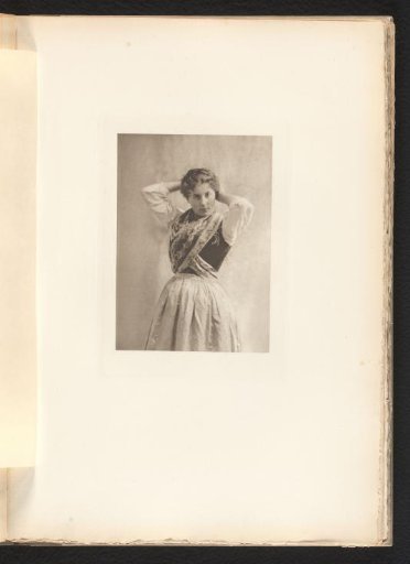 Portrait of an unknown girl in peasant dress