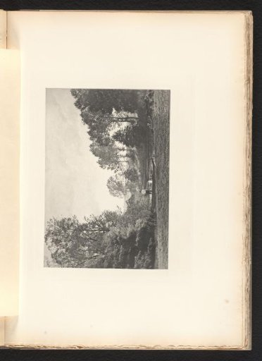 View over a lake with a man in a gondola