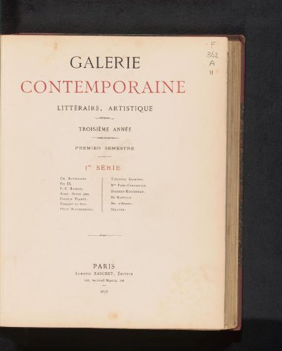 Contemporary Gallery: Literary, Artistic