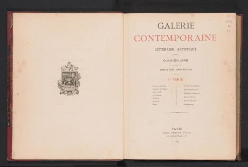 Contemporary Gallery: Literary, Artistic