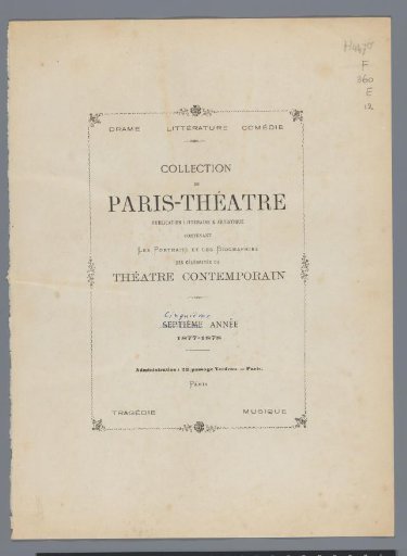 Paris Portrait: Ancient Paris Theatre