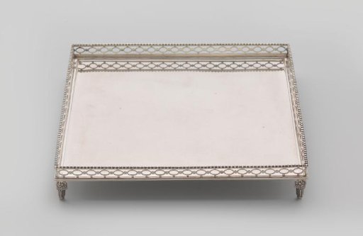 Presentation sheet, square, with raised, open-sawn edge