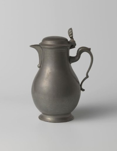 Tin ewer with lid