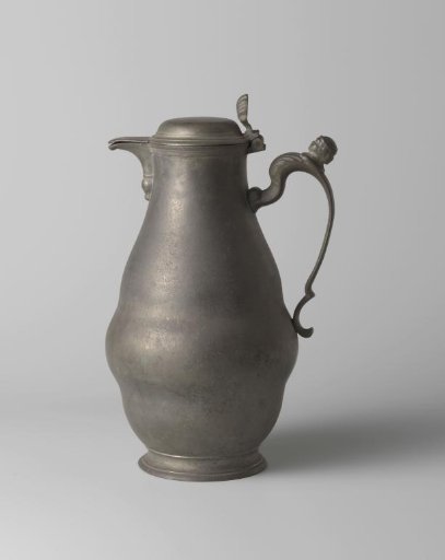 Tin ewer with lid