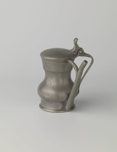 Tin spittoon with lid
