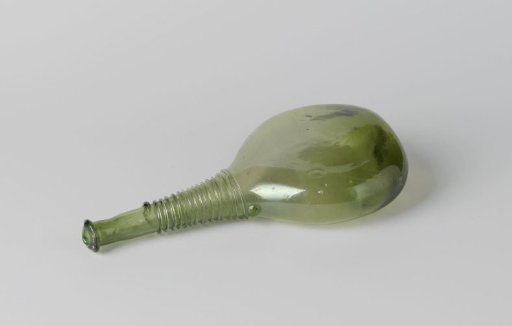 Bottle with flattened, globular body