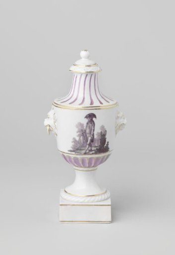 Vase painted with full-length portrait of Rev. Mol