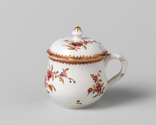 Cream pot, painted with 'Indianische Blumen'