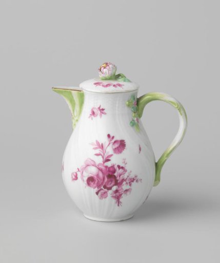 Milk jug with bouquets