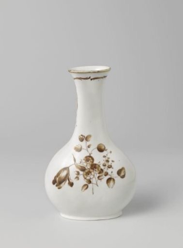 Vase or flask of painted porcelain
