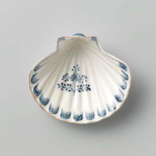 Oyster shell painted with a branch