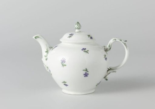 Teapot and milk jug, part of a tea service
