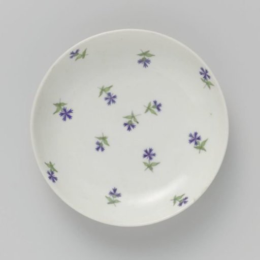 Plate, painted with cornflowers