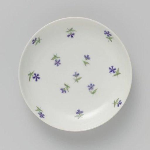 Plate, painted with cornflowers
