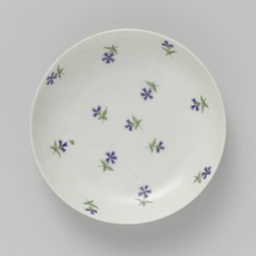 Plate painted with cornflowers