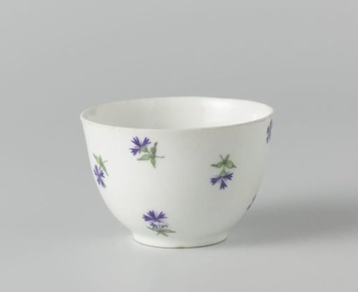 Cup decorated with cornflowers